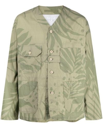 Engineered Garments Leaf-print Lightweight Jacket - Green