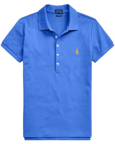 Polo Ralph Lauren Julie Logo-embroidered Polo Shirt - Blue