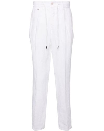 BOSS Pantalones ajustados con cordones - Blanco