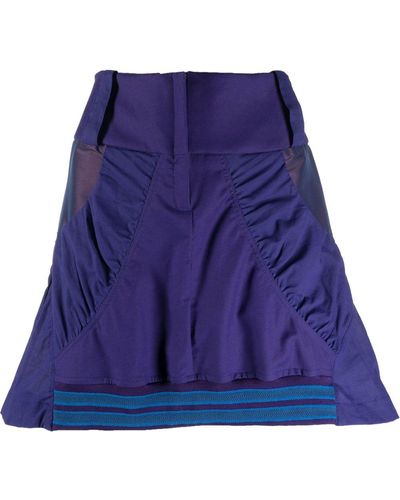 PAULA CANOVAS DEL VAS Gathered A-line Skirt - Blue