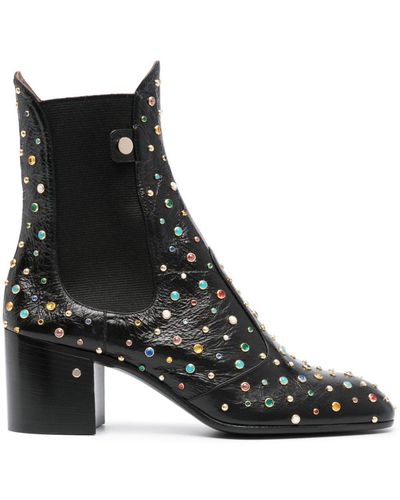 Laurence Dacade Angie Stud Leather Boots - Black