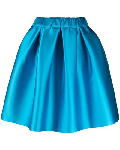 P.A.R.O.S.H. Pleated Scuba Full Skirt - Blue