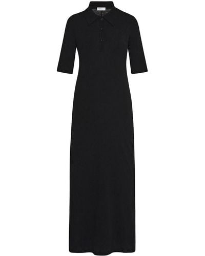 Rosetta Getty Vestido con cuello de polo - Negro