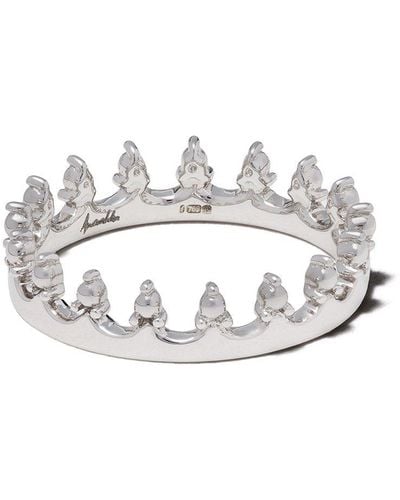 Annoushka 18kt White Gold Crown Ring - Multicolor