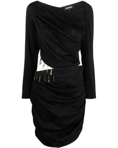 Ahluwalia Femi Draped Minidress - Black