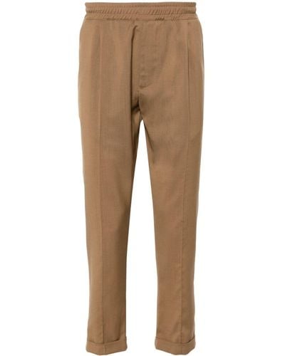 Low Brand Taylor Drawstring Tapered Trousers - Natural