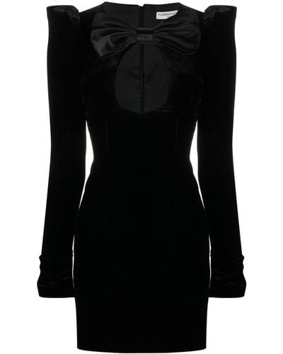 Alessandra Rich Mini-jurk Met Strikdetail - Zwart
