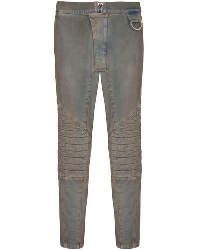 Balmain Slim-Cut-Jeans mir Einsätzen - Grau