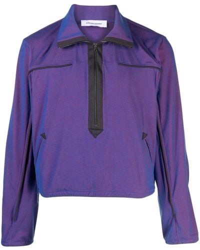 Kiko Kostadinov Agathon Iridescent Jersey Sweatshirt - Purple