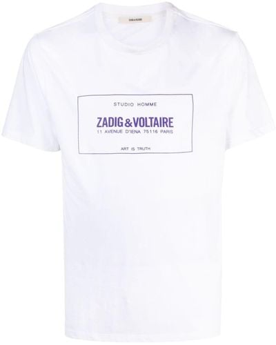 Zadig & Voltaire Logo-print Organic Cotton T-shirt - White