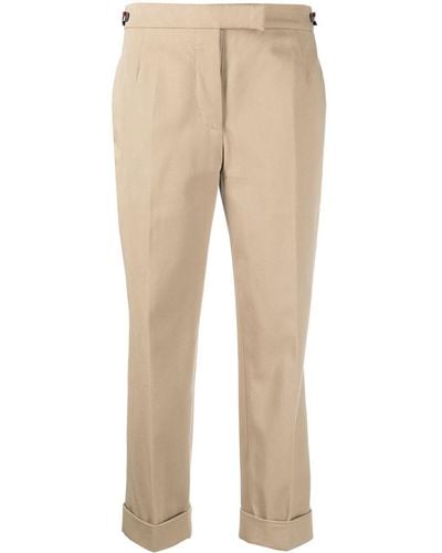 Thom Browne Thom E - Neutral Low-rise Cropped Trousers - Natural