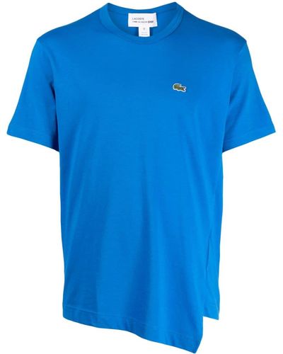 Comme des Garçons X Lacoste t-shirt à design asymétrique - Bleu
