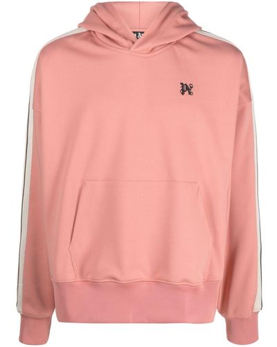 Palm Angels Hoodie à manches rayées - Rose