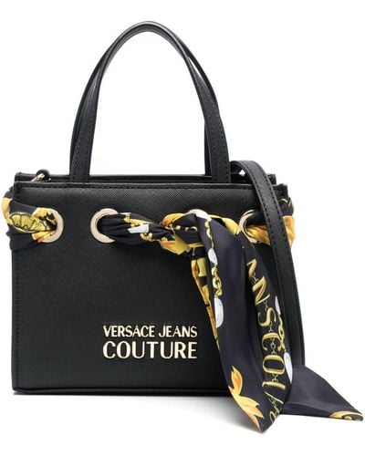 Versace Jeans Couture Chain Couture スカーフディテール ミニバッグ - ブラック