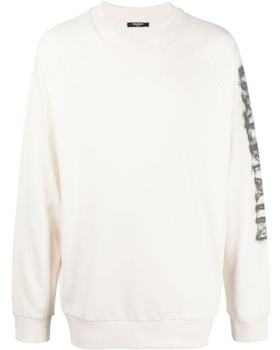 Balmain Logo-print Sweatshirt - White