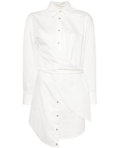 Marques'Almeida Robe-portefeuille à design drapé - Blanc