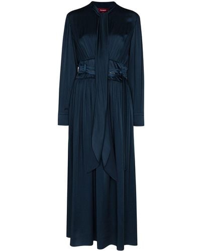 Sies Marjan Midi-jurk Met Ceintuur - Blauw