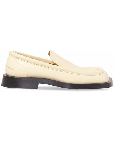 Proenza Schouler Square-toe Leather Loafers - Natural