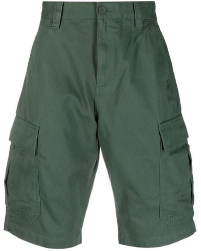 Tommy Hilfiger Logo-patch Cotton Drop-crotch Shorts - Green