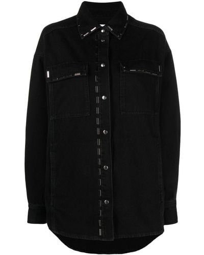 IRO Stud-embellished Denim Jacket - Black