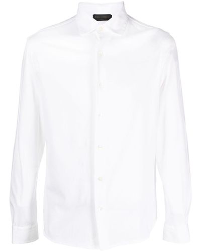 Dell'Oglio Long-sleeve Cotton Shirt - White