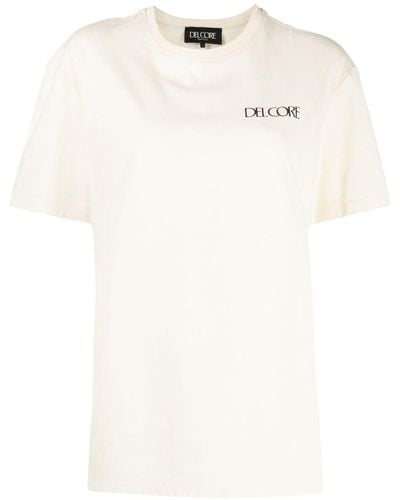 Del Core Camiseta con logo estampado - Blanco