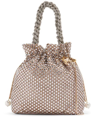 Rosantica Amelia Selene Crystal-embellished Bag - Natural