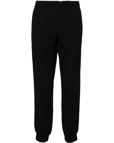Prada Drawstring-waist Tapered Trousers - Black