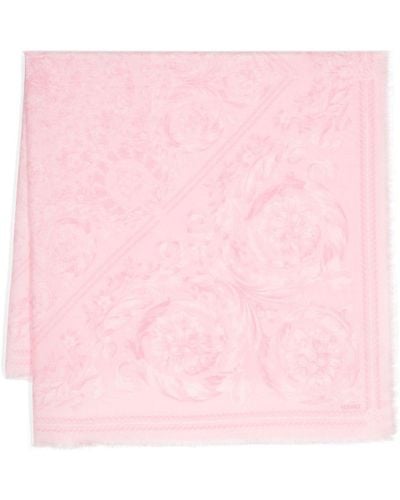 Versace バロッコプリント スカーフ - ピンク