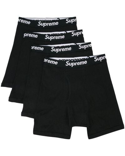 Supreme Set Of 4 Logo Band Boxers - Black