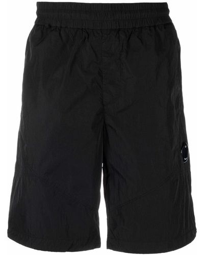 C.P. Company Pantalones cortos de chándal con cinturilla elástica - Negro
