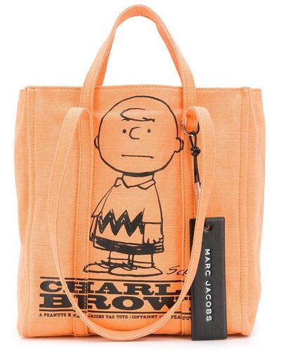 Marc Jacobs X Peanuts Charlie Brown The Tag Tote - Orange
