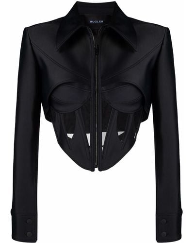 Mugler Corset-inspired Jacket - Black