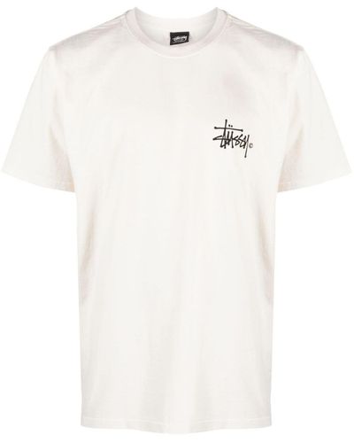 Stussy Text-print Cotton T-shirt - White