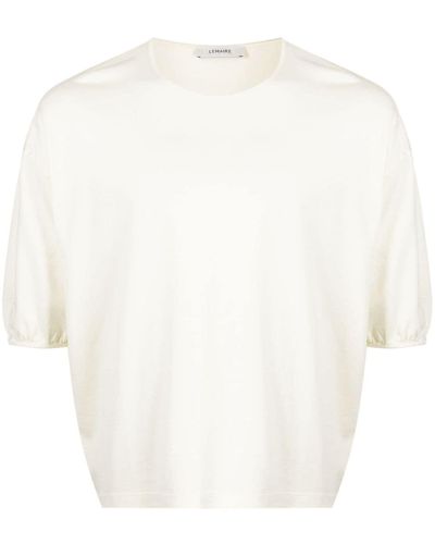 Lemaire T-Shirt mit tiefen Schultern - Weiß