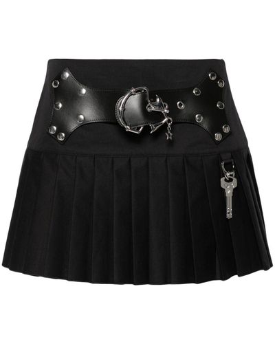 Chopova Lowena Wendron Pleated Mini Skirt - Black