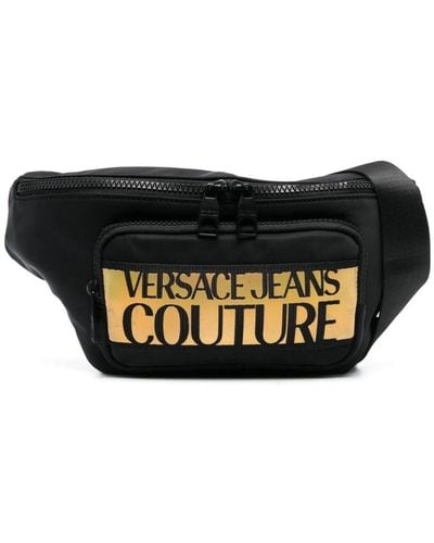 Versace Jeans Couture Gürteltasche mit Logo-Print - Schwarz