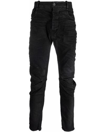Masnada Stitch-detail Skinny Jeans - Black