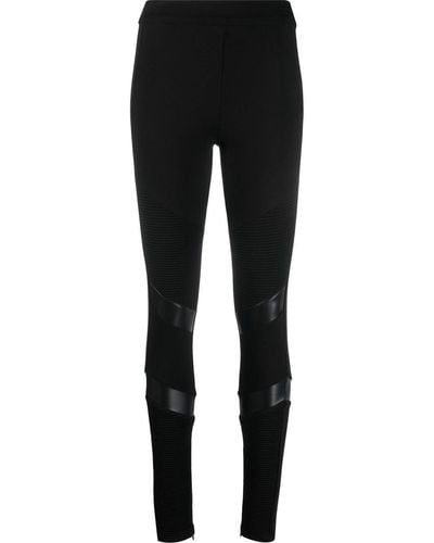 Philipp Plein Contrast-stripe leggings - Black