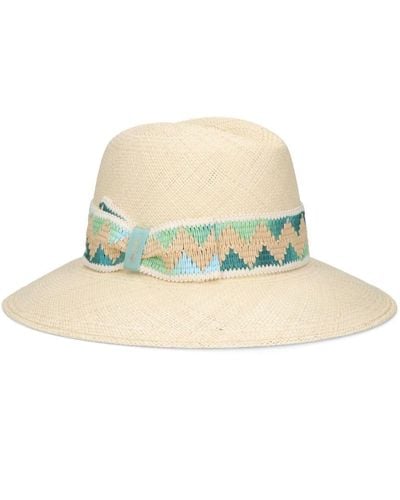 Borsalino Claudette Panama Patterned Hat - Natural