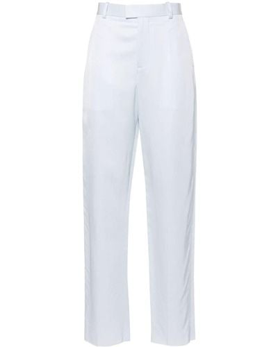 Bottega Veneta Satin Straight-leg Trousers - White