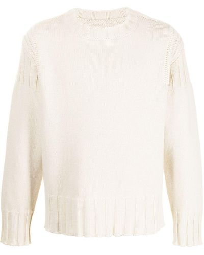 Jil Sander Crew-neck Cashmere Sweater - White