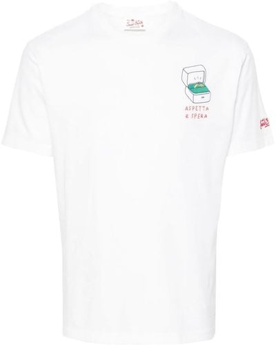 Mc2 Saint Barth Aspetta Spera Cotton T-shirt - White