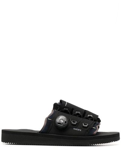 Suicoke Leta-ab Twist Closure Slides - Black