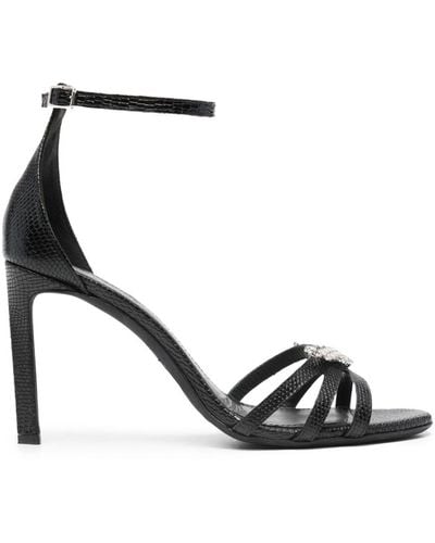 Zadig & Voltaire Amee Wing Court 90mm Leather Sandals - Black