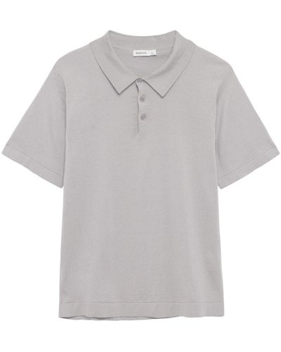 Jonathan Simkhai Barron Cotton Polo Shirt - Grey