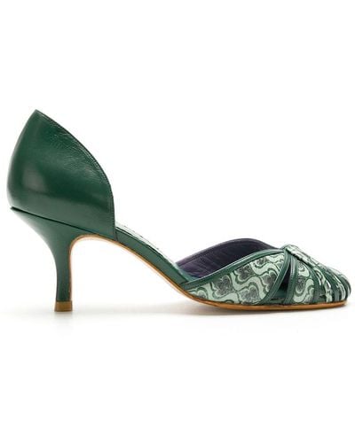 Sarah Chofakian Leather Sarah Court Shoes - Green