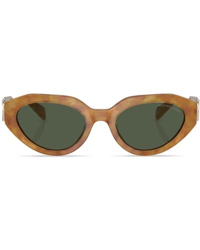 Michael Kors Empire Oval-frame Sunglasses - Green