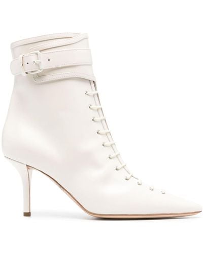 Philosophy Di Lorenzo Serafini 80mm Leather Ankle Boots - White