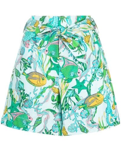 Kate Spade Shorts con stampa - Verde